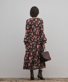 GRACE CONTINENTAL ボタニカルプリントティアードワンピース