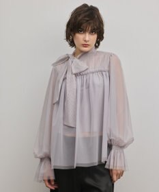 GRACE CONTINENTAL チュールタイブラウス