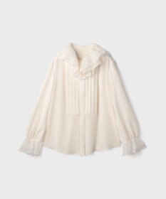 GRACE CONTINENTAL フェザーチュールカラーブラウス