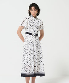 GRACE CONTINENTAL ハートレオパードプリントワンピース