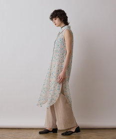 GRACE CONTINENTAL フラワーロングシャツ