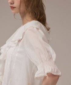 GRACE CONTINENTAL コットンフリルカラーブラウス