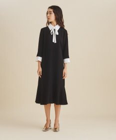 GRACE CONTINENTAL ダブルクロスドレス