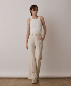 GRACE CONTINENTAL リネンサテンフレアパンツ