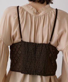 GRACE CONTINENTAL レースキャミ付カフタンブラウス