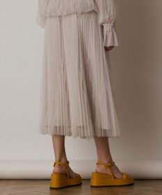 GRACE CONTINENTAL チュールマチプリーツスカート
