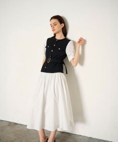 GRACE CONTINENTAL レイヤードコンビワンピース ブラック