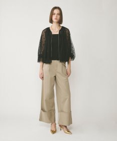 GRACE CONTINENTAL チュールノーカラーブルゾン