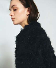 GRACE CONTINENTAL フェザーツイードニットカーディガン