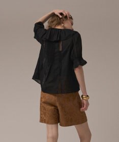 GRACE CONTINENTAL リーフジャガードショートパンツ キャメル