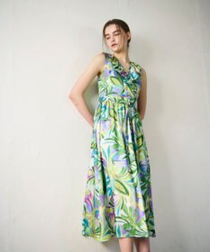 GRACE CONTINENTAL リーフプリントワンピース