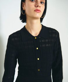 GRACE CONTINENTAL ウェーブニットワンピース