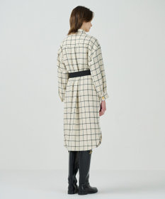 GRACE CONTINENTAL ウールチェックシャツワンピース
