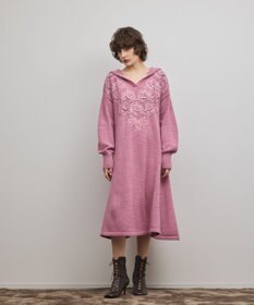 GRACE CONTINENTAL ケミカルレースニットワンピース