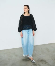 GRACE CONTINENTAL チュール刺繍トップ