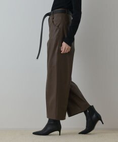 GRACE CONTINENTAL カーブフェイクレザーパンツ