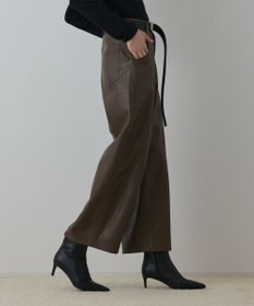 GRACE CONTINENTAL カーブフェイクレザーパンツ