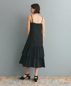 GRACE CONTINENTAL ラメチェックキャミドレス