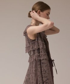 GRACE CONTINENTAL フリルカラーレースワンピース