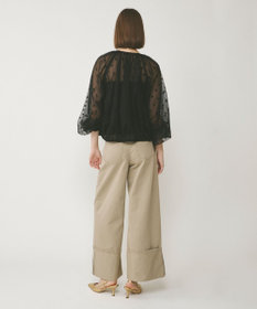 GRACE CONTINENTAL チュールノーカラーブルゾン