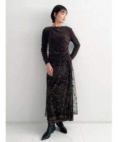 GRACE CONTINENTAL フロッキードレープトップス
