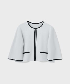 GRACE CONTINENTAL バイカラースリットニットカーディガン