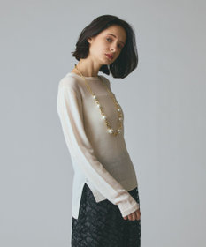 GRACE CONTINENTAL ボウ付ニットトップ