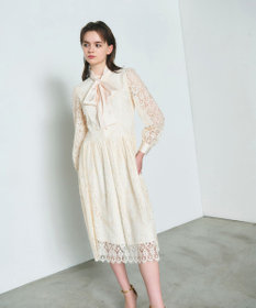 GRACE CONTINENTAL レースボウタイワンピース