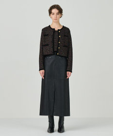 GRACE CONTINENTAL ツイードニットカーディガン