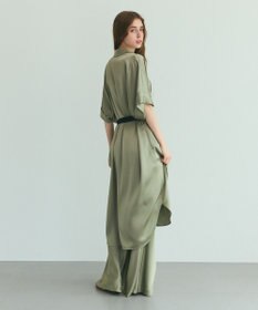 GRACE CONTINENTAL ダブルサテンシャツドレス