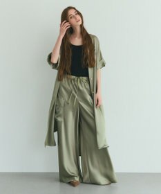 GRACE CONTINENTAL ダブルサテンシャツドレス