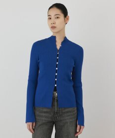 GRACE CONTINENTAL ボタンリブニットカーディガン