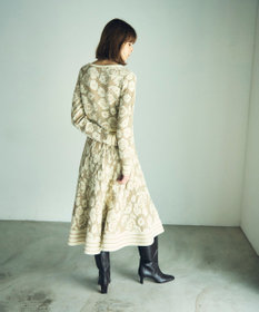 GRACE CONTINENTAL フローラルラメニットトップ