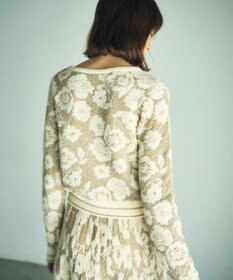 GRACE CONTINENTAL フローラルラメニットトップ