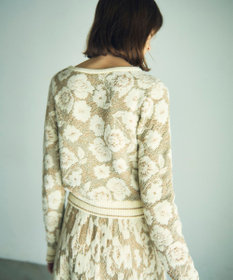 GRACE CONTINENTAL フローラルラメニットトップ