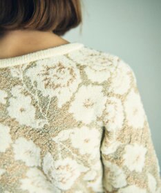 GRACE CONTINENTAL フローラルラメニットトップ