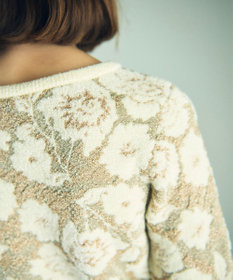 GRACE CONTINENTAL フローラルラメニットトップ