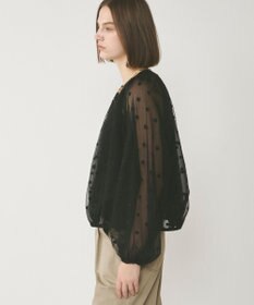 GRACE CONTINENTAL チュールノーカラーブルゾン