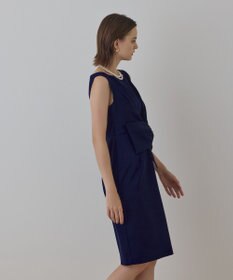 GRACE CONTINENTAL サテンクロスドレープワンピース