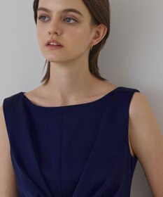 GRACE CONTINENTAL サテンクロスドレープワンピース