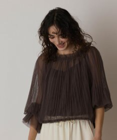 GRACE CONTINENTAL チュールプリーツトップ