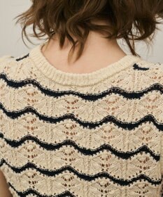GRACE CONTINENTAL クロシェライクニットジレ