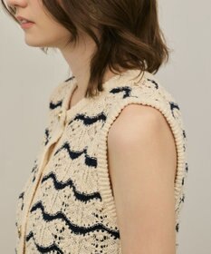 GRACE CONTINENTAL クロシェライクニットジレ