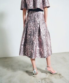GRACE CONTINENTAL ボタニカルジャガードスカート