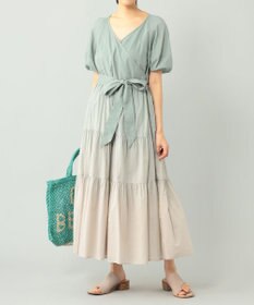 Grace class ロングワンピース　刺繍　リボンベルト　羽織り　ゆったり リボンベルトティアードワンピース / GRACE CONTINENTAL | GRACE