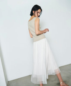 GRACE CONTINENTAL ティアードラップチュールスカート