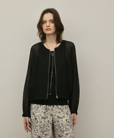 GRACE CONTINENTAL ノーカラーカラミブルゾン