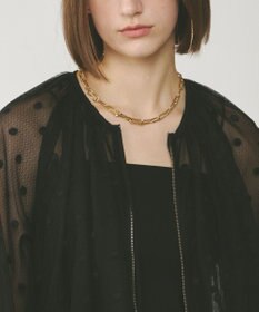 GRACE CONTINENTAL チュールノーカラーブルゾン