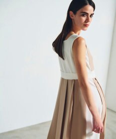 GRACE CONTINENTAL ラインバイカラードレス