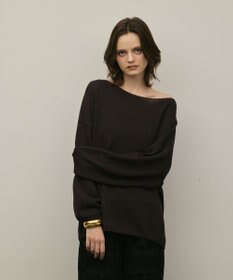 GRACE CONTINENTAL ルーズニットトップ ブラウン